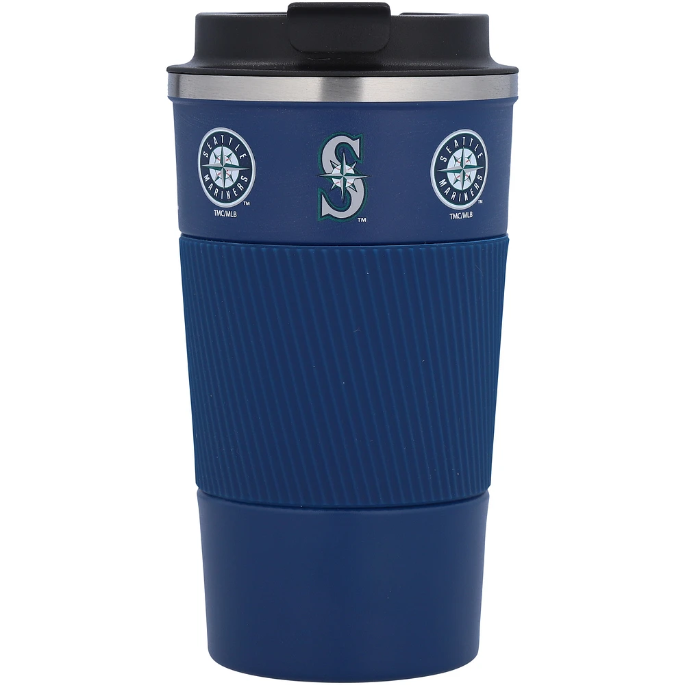 Seattle Mariners 18oz Coffee Tumbler with Silicone Grip