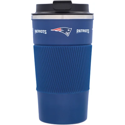 New England Patriots 18oz Coffee Tumbler with Silicone Grip