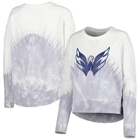 Women's Concepts Sport  Gray/White Washington Capitals Orchard Tie-Dye Long Sleeve T-Shirt