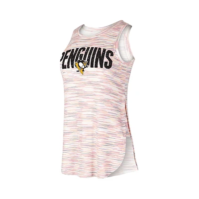 Women's Concepts Sport Pittsburgh Penguins Sunray Multicolor Tri-Blend Tank Top