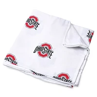Infant Three Little Anchors White Ohio State Buckeyes 47'' x 47'' Muslin Swaddle Blanket