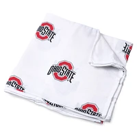 Infant Three Little Anchors White Ohio State Buckeyes 47'' x 47'' Muslin Swaddle Blanket
