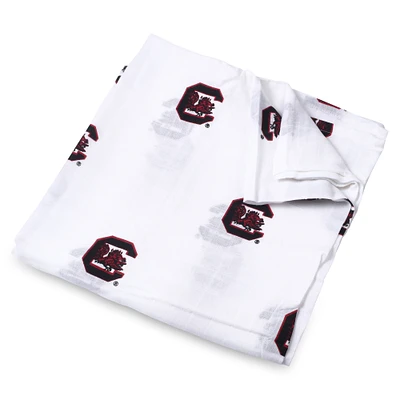 Infant Three Little Anchors White South Carolina Gamecocks 47'' x 47'' Muslin Swaddle Blanket