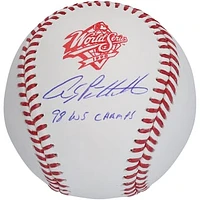 Andy Pettitte New York Yankees Autographed 1998 World Series Logo Baseball with "98 WS Champs" Inscription