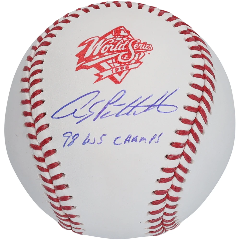 Andy Pettitte New York Yankees Autographed 1998 World Series Logo Baseball with "98 WS Champs" Inscription