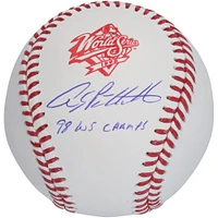 Andy Pettitte New York Yankees Autographed 1998 World Series Logo Baseball with "98 WS Champs" Inscription