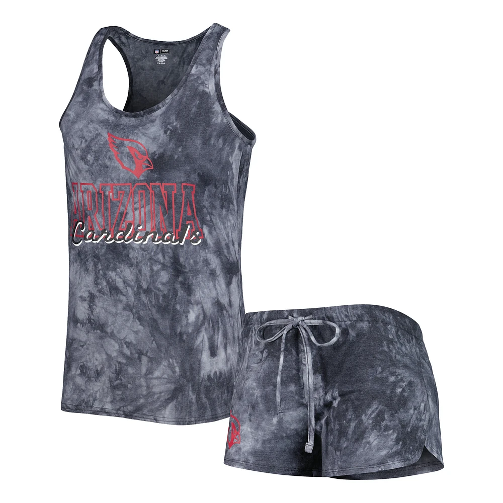 Women's Concepts Sport Charcoal Arizona Cardinals Billboard Scoop Neck Racerback Tank and Shorts Sleep Set