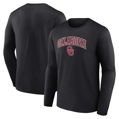 Men's Fanatics Black Oklahoma Sooners Campus Long Sleeve T-Shirt