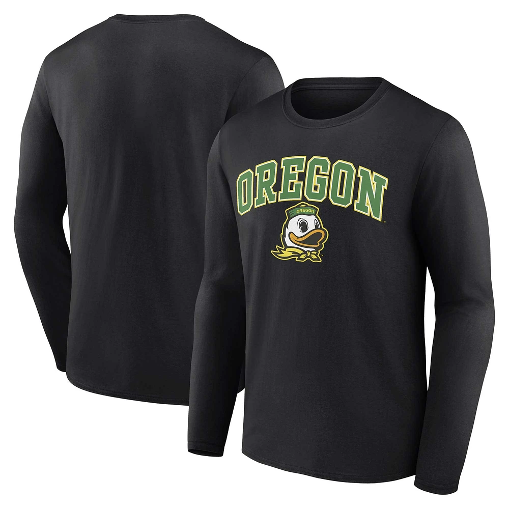 Men's Fanatics Black Oregon Ducks Campus Long Sleeve T-Shirt