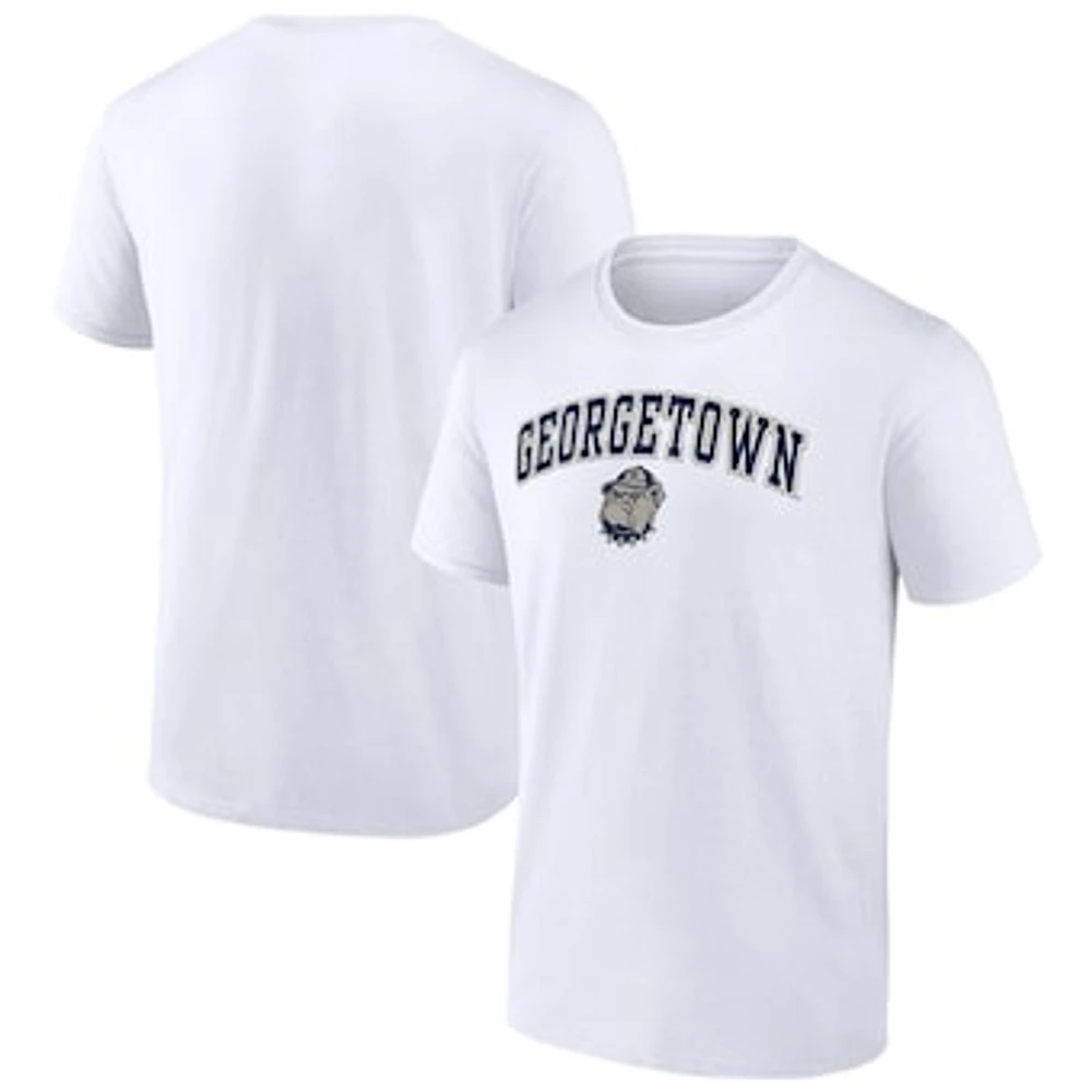 Men's Fanatics White Georgetown Hoyas Campus T-Shirt