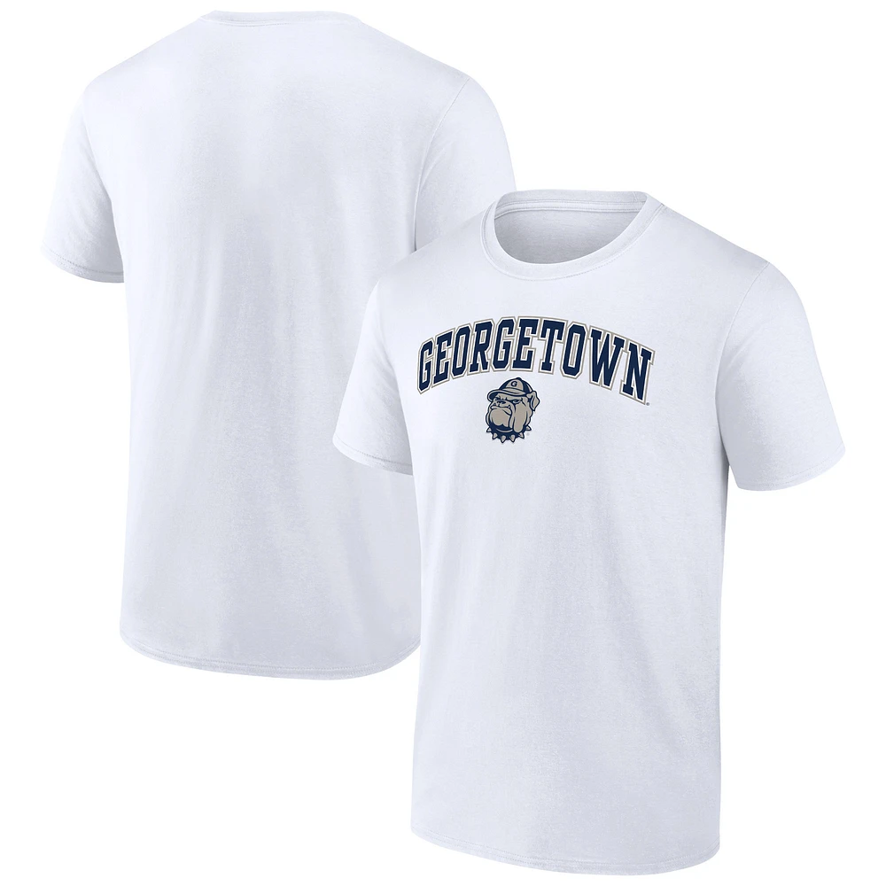 Men's Fanatics White Georgetown Hoyas Campus T-Shirt