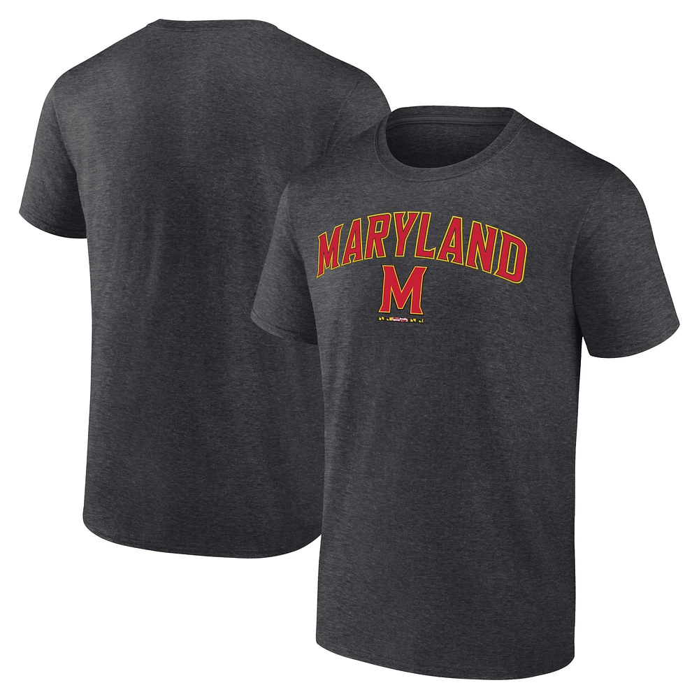 Men's Fanatics Heather Charcoal Maryland Terrapins Campus T-Shirt