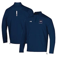 Men's Under Armour Navy Jackson State Tigers 2023 Motivate Half-Zip Top