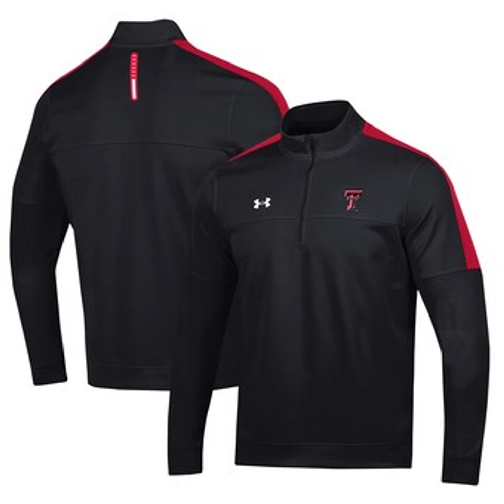 Men's Under Armour Black Texas Tech Red Raiders Midlayer Half-Zip Jacket