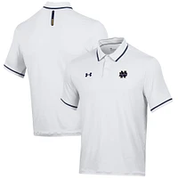 Men's Under Armour White Notre Dame Fighting Irish T2 Tipped Performance Polo