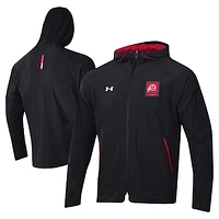 Men's Under Armour Black Utah Utes Unstoppable Raglan Full-Zip Jacket