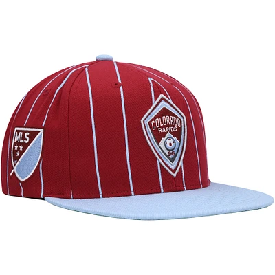 Men's Mitchell & Ness Red Colorado Rapids Team Pin Snapback Hat