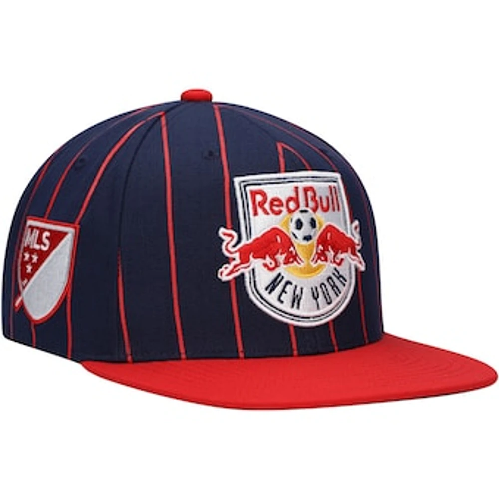 Men's Mitchell & Ness Navy New York Red Bulls Team Pin Snapback Hat