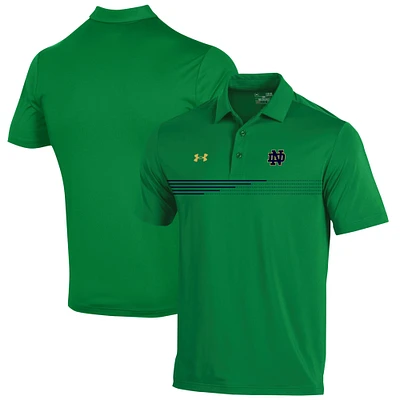 Men's Under Armour Green Notre Dame Fighting Irish Tee To Green Stripe Polo