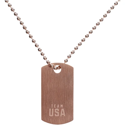 WristBend Team USA Gold Dog Tag Necklace