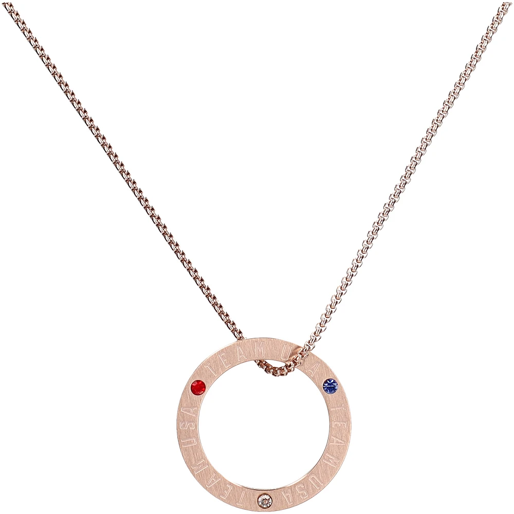 WristBend Team USA Rose Gold Ring Necklace