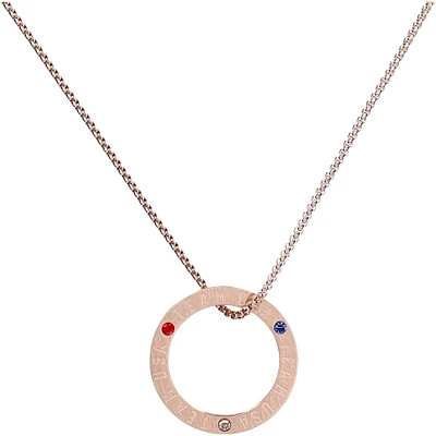 WristBend Team USA Rose Gold Ring Necklace