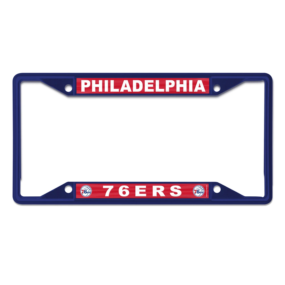 WinCraft Philadelphia 76ers Chrome Colored License Plate Frame