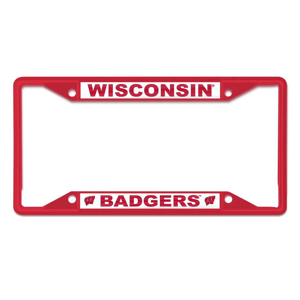 WinCraft Wisconsin Badgers Chrome Color License Plate Frame