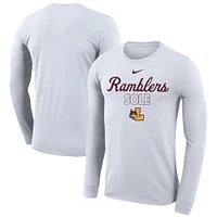 Nike  White Loyola Chicago Ramblers 2023 On Court Bench Long Sleeve T-Shirt