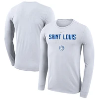 Nike  White Saint Louis Billikens 2023 On Court Bench Long Sleeve T-Shirt