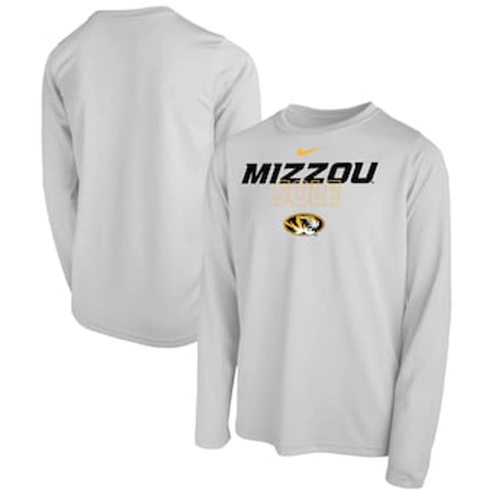 Youth Nike  White Missouri Tigers 2023 On Court Sole Bench T-Shirt