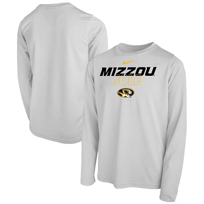 Youth Nike  White Missouri Tigers 2023 On Court Sole Bench T-Shirt