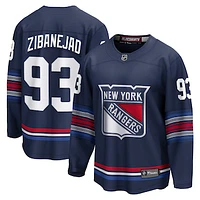 Men's Fanatics Mika Zibanejad Navy New York Rangers Alternate Premier Breakaway Player Jersey