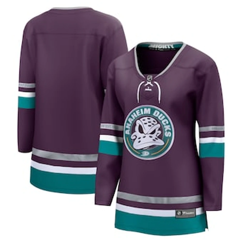 Women's Fanatics Purple Anaheim Ducks 30th Anniversary Premier Breakaway Jersey