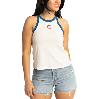 Women's Lusso White Chicago Cubs Jane Tank Top