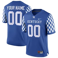 Men's Nike  Blue Kentucky Wildcats Football Custom Game Jersey