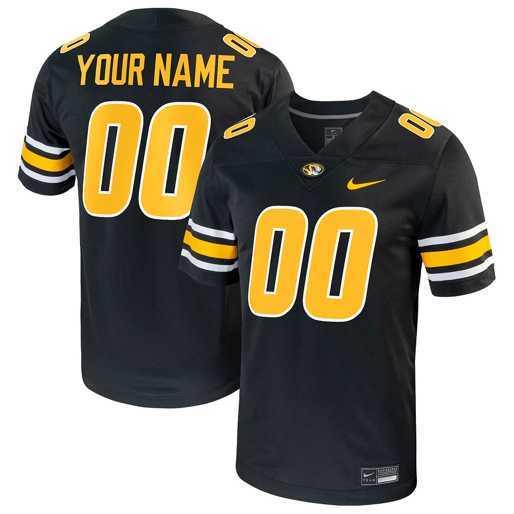 Men's Nike  Black Missouri Tigers Football Custom Game Jersey