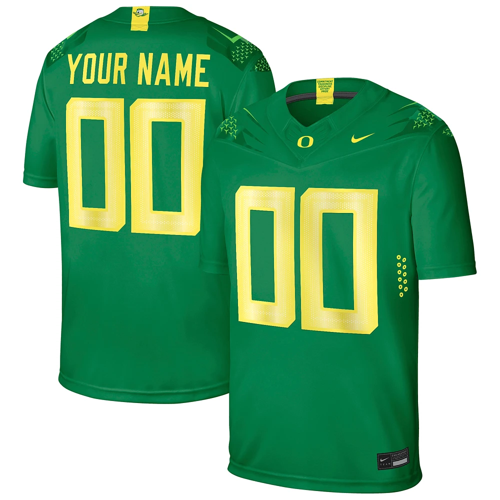 Men's Nike Green Oregon Ducks Football Custom Game Jersey