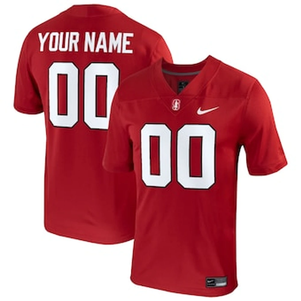 Men's Nike  Cardinal Stanford Football Custom Game Jersey