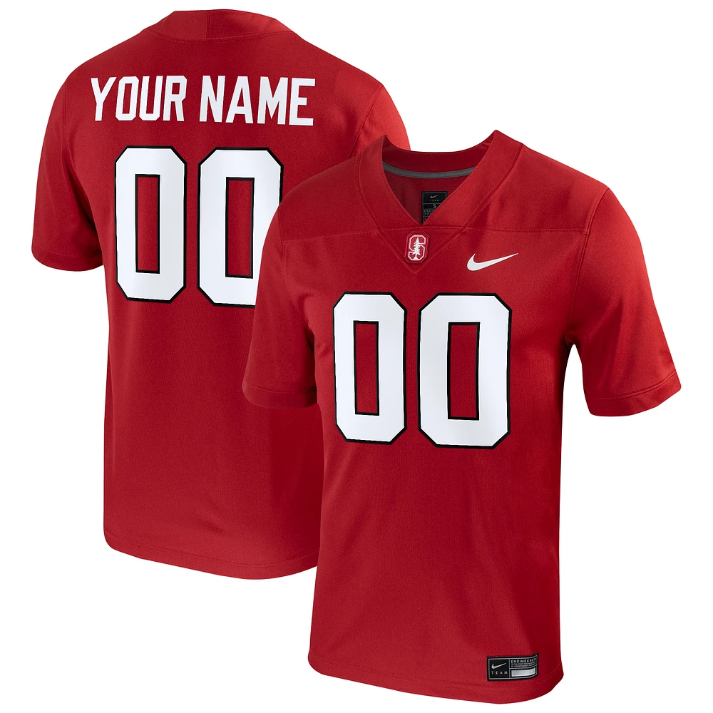 Men's Nike  Cardinal Stanford Football Custom Game Jersey