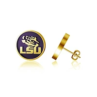 Dayna Designs LSU Tigers Gold-Plated Enamel Post Earrings