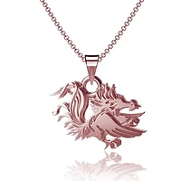 Dayna Designs South Carolina Gamecocks Rose Gold Pendant Necklace