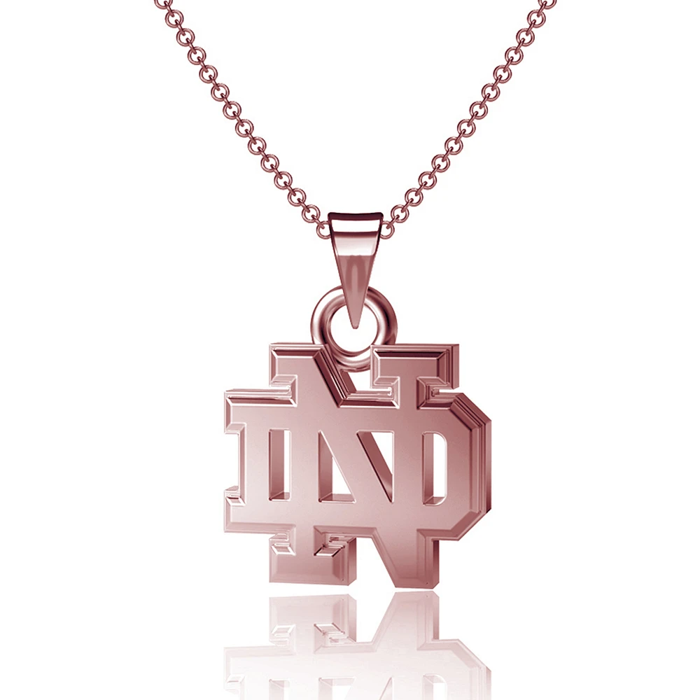 Dayna Designs Notre Dame Fighting Irish Rose Gold Pendant Necklace