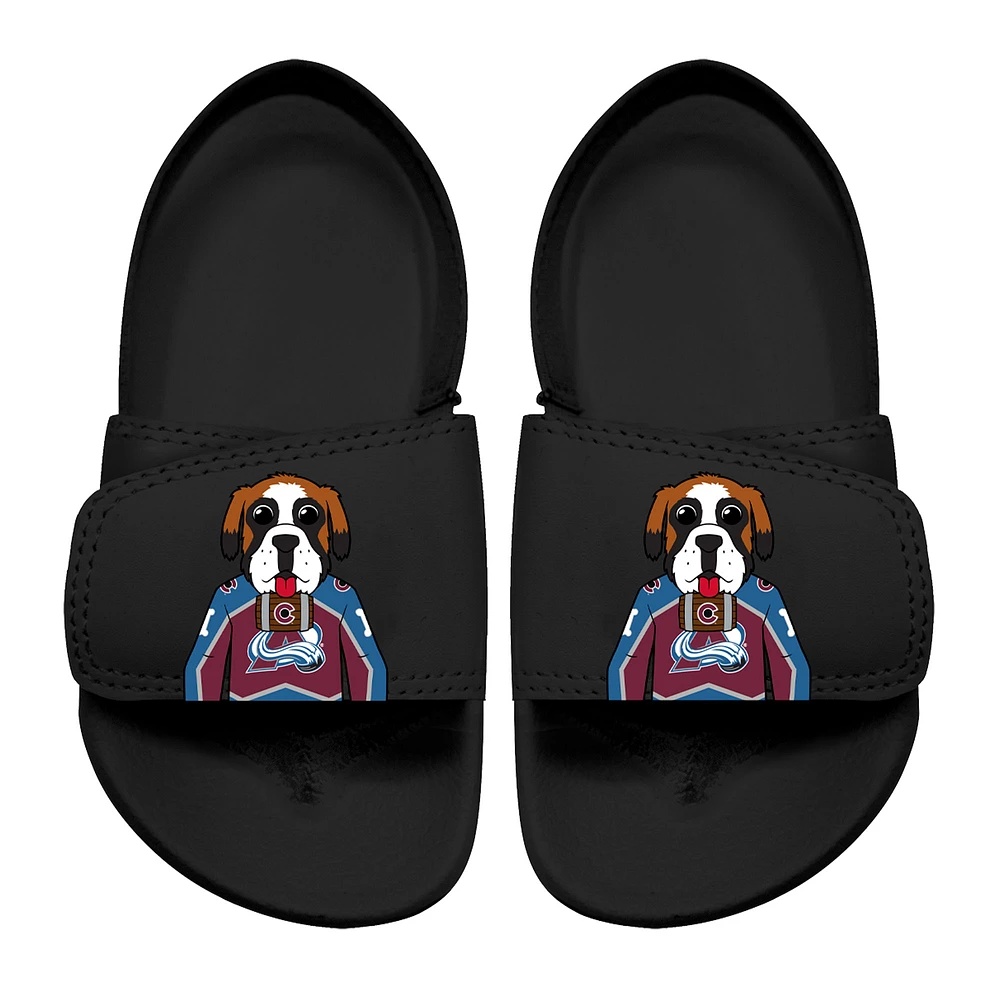 Toddler ISlide Black Colorado Avalanche Mascot Slide Sandals