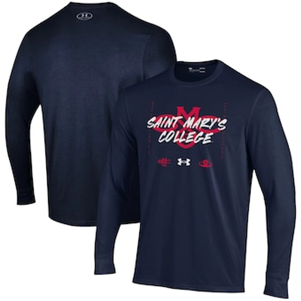 Youth Under Armour  Navy Saint Mary's Gaels 2023 On Court Bench Unity Long Sleeve T-Shirt