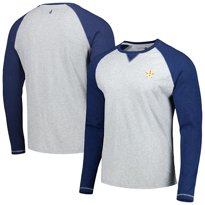 Men's johnnie-O Navy/Heather Gray Houston Astros Alsen Raglan Long Sleeve T-Shirt