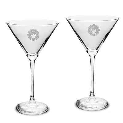 Montevallo Falcons Two-Piece Traditional 10oz. Martini Glass Set