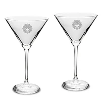Montevallo Falcons Two-Piece Traditional 10oz. Martini Glass Set