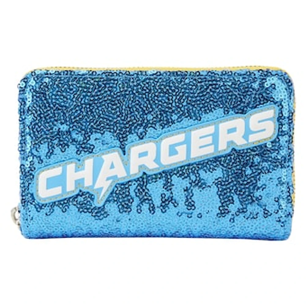 Loungefly Los Angeles Chargers Sequin Zip-Around Wallet