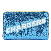 Loungefly Los Angeles Chargers Sequin Zip-Around Wallet